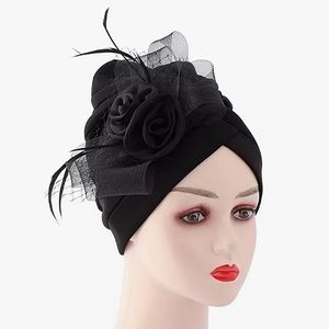 Beautiful Unique Fascinator Turban Kentucky Derby Church Tea Black Tie R…